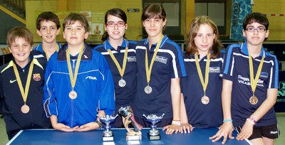 Allau de podis per als jugadors i jugadores del Club Tennis Taula Ripollet.