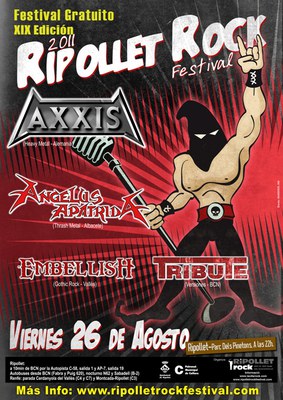 Tancat el cartell del Ripollet Rock Festival.