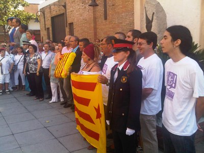 Participativa celebració de la Diada de l'Onze de Setembre.