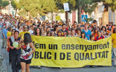 Segon dia de vaga dels estudiants de Secundària contra la reforma educativa i les retallades.