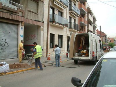 Ensurt per una fuita de gas al carrer del Calvari.