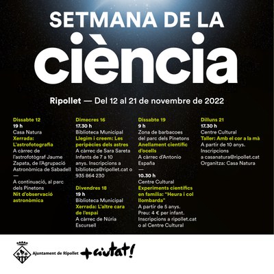 Ripollet celebra del 12 al 21 de novembre la I Setmana de la Ciència.